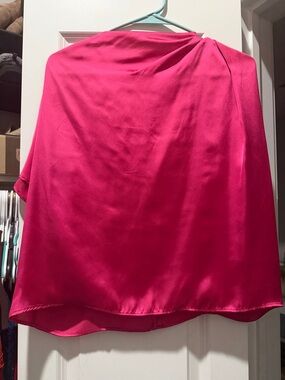 Zara Bright Fuchsia Satin Blouse